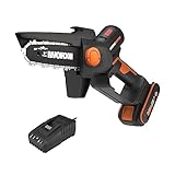 WORX WG325E Nitro Profi Mini Akku-Kettensäge 20V, Einhand Ast-Säge,...
