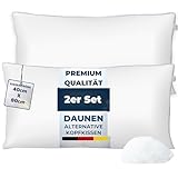 Hatchka 2er Set Daunenalternative Kopfkissen 40x80 - Hochwertige...