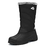 Kricely Wasserdichte Winterstiefel Herren Warm Gefütterte Schneestiefel...