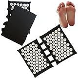 Ymoryiyi 2x33cm Akupressurmatte für Füße & Rücken - Medizinisches...