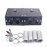 HEIBTENY Tragbarer Auto-Heizlüfter, 500 W, 12 V, Aluminiumfolienrohr,...