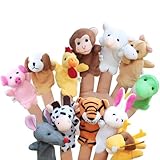 LIMEOW Familie Fingerpuppen Set,Finger Plüschtier,Fingerpuppen...