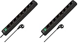 Brennenstuhl Eco-Line Steckdosenleiste 8-Fach (Steckerleiste mit erhöhtem...