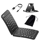 Inateck Faltbare Tastatur Ergonomische, Funktastatur Dual-Fold Magnetic...