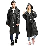 Opret 2 Stück Regenmantel Durchsichtiger Regenponcho für Damen Herren,...