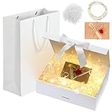 Idota Geschenkbox mit Deckel, Geschenkschachtel Schwarz, Geschenkkarton mit...