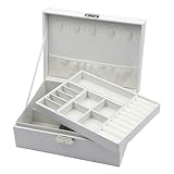 Homeanda Schmuckkästchen Damen Schmuckschatulle mit Schlüssel -...