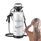 Wpsagek Campingdusche,Manuelle Dusche Pumpe Wassersprüher - Handheld...