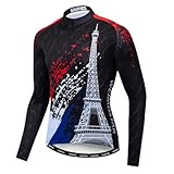 weimostar Herren Fahrradtrikot Fleece Langarm Winter + MTB Fahrrad...