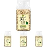 Alnatura Bio Haferflocken Großblatt, 500g (Packung mit 4)