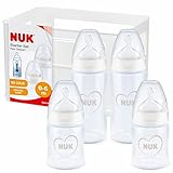 NUK First Choice+ Babyflaschen Starter Set | 0–6 Monate | 4 x Babyflasche...