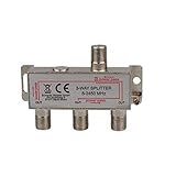 3-Fach SAT & BK-Verteiler Splitter F-Serie, 5-2400 MHz 85 dB, voll...