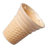 Bazko Klassischer Waffelbecher | halbsüße Eiswaffeln 7 cm / 6,6 cm | 340...