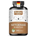Nattokinase Kapseln hochdosiert 240 Kapseln je 100 mg (20.000 FU/g) - 8...