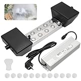 MUYIRTED Nebelmacher, Ultraschall Vernebler 10-Kopf 7L/ H Nebelbefeuchter,...