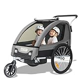 Tiggo Kinderanhänger Jogger 2 in 1 Kinderfahrradanhänger Fahrradanhänger...