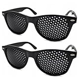2 Stück Rasterbrille Augentraining,Brille Lochbrille für...