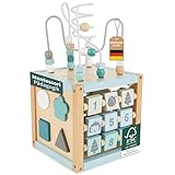 Bieco Motorikwürfel Scandi-Chic nachhaltiges Holz FSC® | Motorikspielzeug...