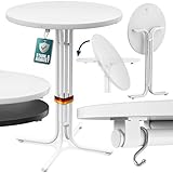 Casaria® Stehtisch Klappbar Outdoor Gastro Bistrotisch 2X Haken Ø 70 cm...