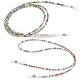 ZoeTekway 2er Pack Brillenketten für Damen, Lesebrillenbänder Halsband,...