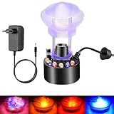 XPJBKC Ultraschall Vernebler, Mini Nebelmaschine Halloween mit 12 Bunten...