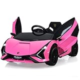 FANTASK 12V Lamborghini Kinder Elektroauto, Kinderauto Elektro mit...