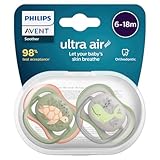 Ultra Air Schnuller 6/18 Monate, verschiedene Farben, 2 Stück Philips...