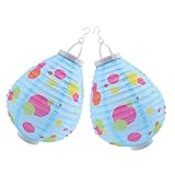 VILLFUL 2 Stck LED Eierförmige Papierlaternen Blau LED Laternen für Party...