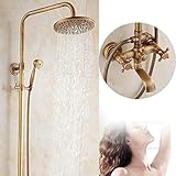 VASDEV Badezimmer-Vintage-Regensystem, Wand-Regendusche, Mischbatterie,...