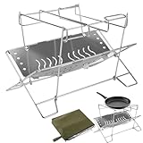 Halterung für Feuer, zusammenklappbar, aus Edelstahl, für den...