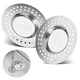 2 Abflusssieb Dusche, Haarsieb Dusche Edelstahl, Sieb für spülbecken mit...