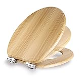 Wc Sitz mit Absenkautomatik Holz - bombenfester Halt des toilettendeckel...