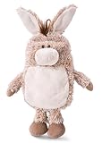 NICI Wärmflasche Esel 350ml 34cm figürlich grau - 2 in 1 - Weiches...