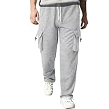YAOJIWANG Cargo Hosen Herren Freizeit Sporthose Hohe Taille Jogginghose...