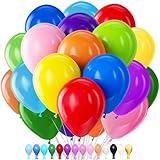 LUKIUP 100 Stück Bunte Luftballons, Luftballons Bunt,12 Zoll Regenbogen...