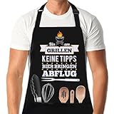 XCSJKJ Grillschürze für Männer Persönlich Grillen Geschenk BBQ Schürze...
