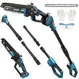 2-In-1 Akku Hochentaster & Mini Kettensäge für Makita 18V Batterie (Ohne...