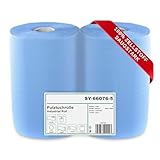 2 x blaue saugstarke Papierrolle, 1000 Blatt, 37x36 cm | 2-lagige...