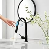 Touch Sensor Wasserhahn Küchenarmatur mit Ausziehbar 360° Drehbar...