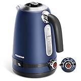 Aigostar Edelstahl Wasserkocher mit Temperatureinstellung 1,7 Liter Retro...