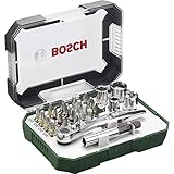 Bosch 26tlg. Schrauberbit- und Ratschen-Set (Extra harte Qualität, mit...