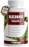 Reishi Kapseln 180x - 2000 mg Vitalpilz-Extrakt aus Ganoderma lucidum -...