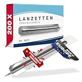 Sterile lanzetten stechhilfe 200 Stück – blutlanzetten einzeln verpackt...