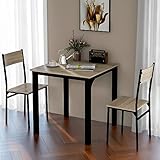 YAIXBNG Sitzgruppe, Esszimmergruppe Esstisch mit 2 Stühlen, für Balkon &...