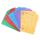 ANCLLO 20PCS Bunte Zeichenschablonen für Kinder Bunte alphanumerische...