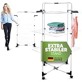 STAHLMANN ® Wäscheständer-Turm mit 30 m Trockenfläche –...