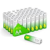 GP Extra Alkaline Batterien AA 1,5V Longlife G-TECH Technologie | 40 Stück...