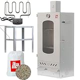 ITA Räucherofen 7012 - Smoker Set mit Heizelement, Tisch & Räucherspänen...
