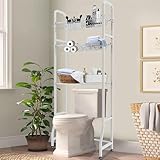 3-stöckiges Edelstahl-Badregal über WC-Aufbewahrung, Organizer,...