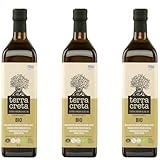 Terra Creta BIO Olivenöl 3x 1,0l | Extra natives Bio-Olivenöl aus...